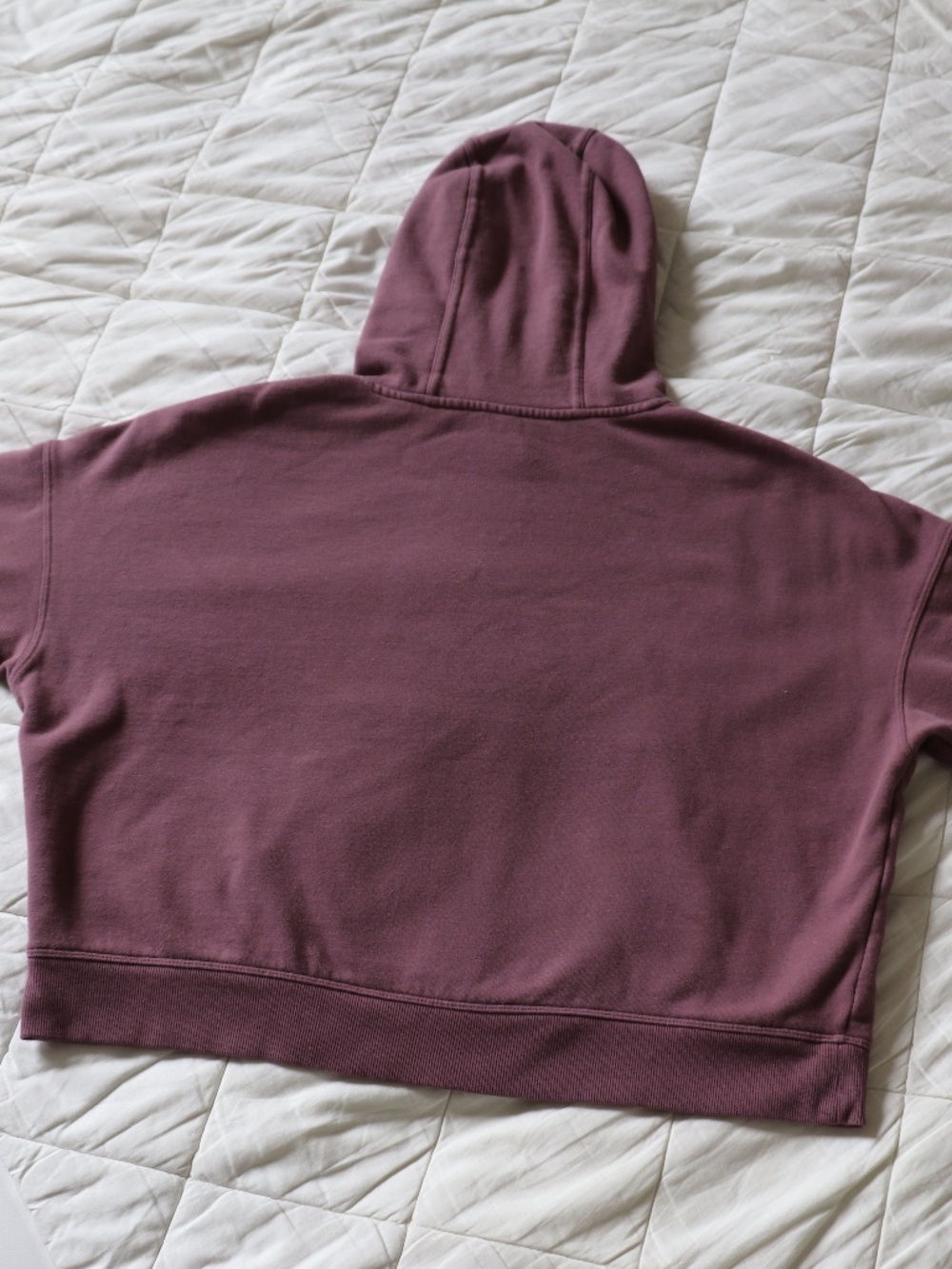 Calvin Kein Performance Logo Cropped Toasted Mauve|Lilac Fleece Hoodie Size L - Picture 6 of 7